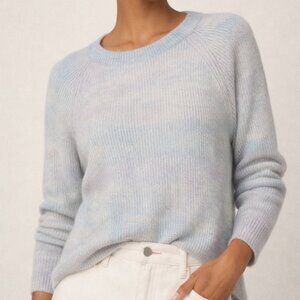 Rails Venus Tie-Dye Ribbed Crewneck Sweater Blue Rainbow Size Small